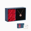 Colar Trevo de Coração + Caixa com 6 Rosas - FRETE GRÁTIS PARA TODO BRASIL - Promocao de BLACKFRIDAY